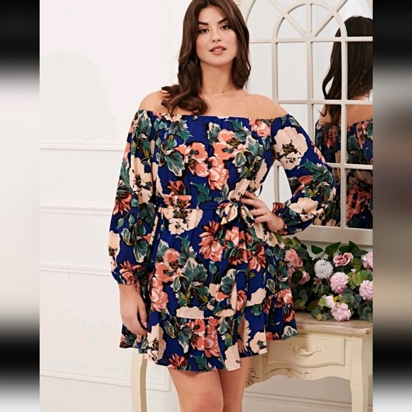 *SOLD*💜4 for $50 Plus Size Off-Shoulder Dress (SHEIN 3X - US 18) 💜 - Picture 1 of 2